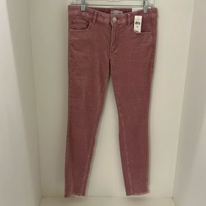 NWT Brushed Corduroy Skinny Pant in Nostalgia Rose, Sz 26 Curvy